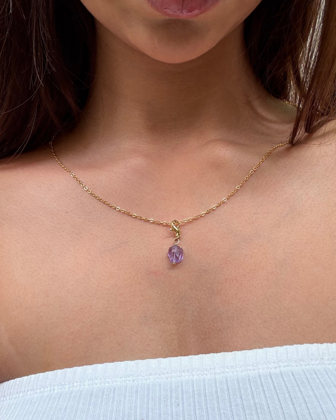 Raw Amethyst Pendant