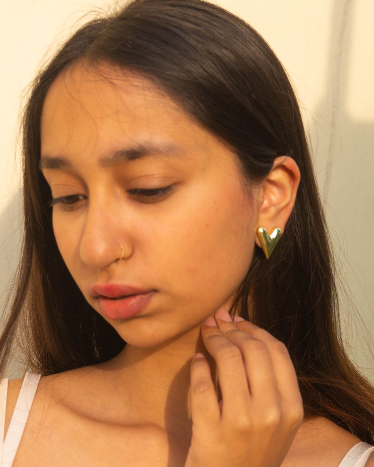 Gilded Heart Studs