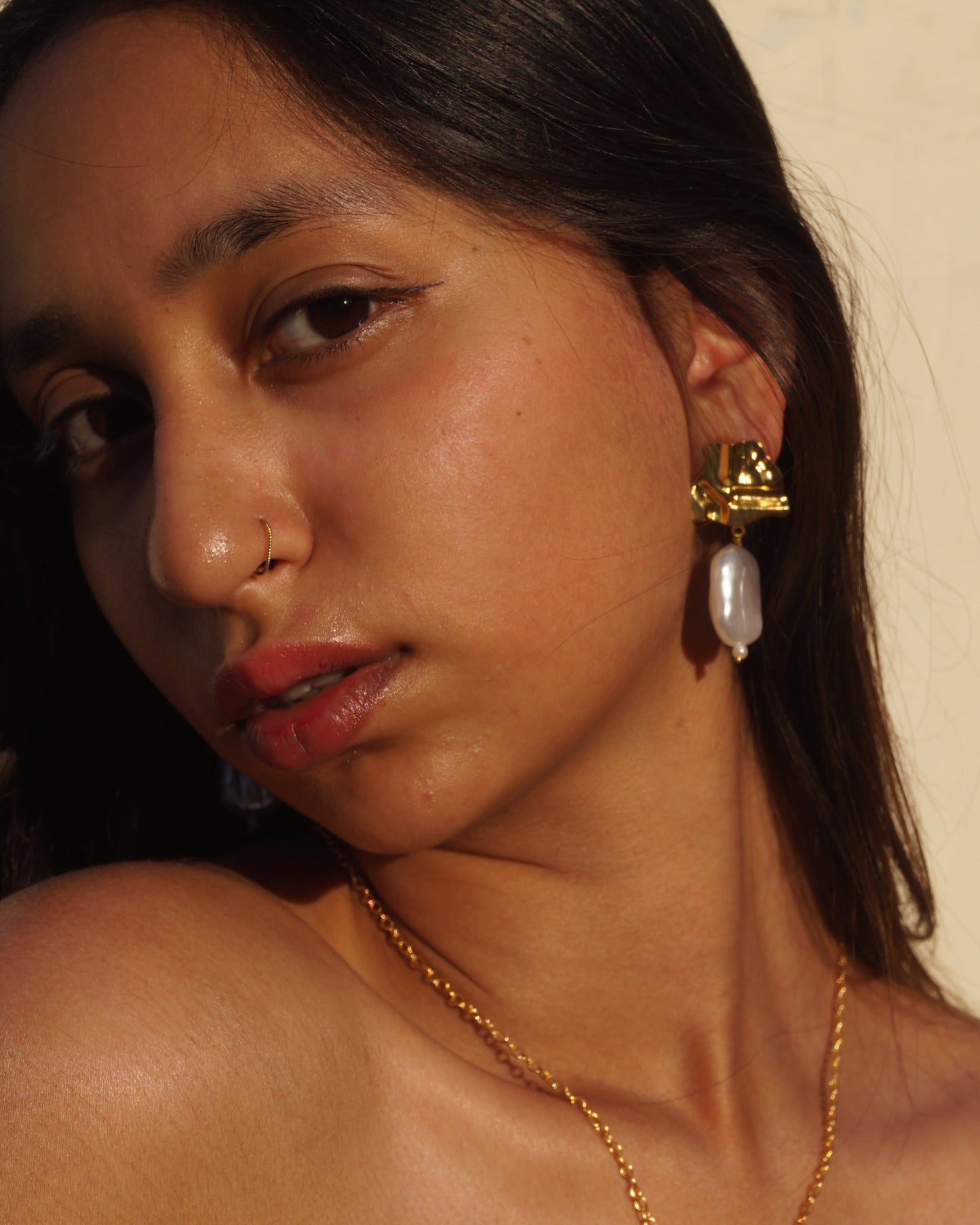 Gilded Pearl-Drop