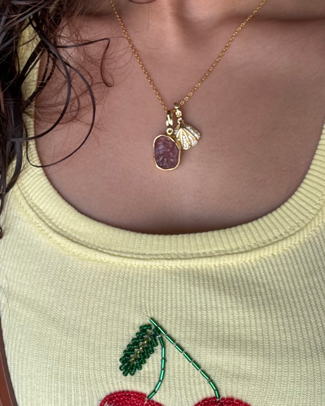 Cherry Ice Charm Necklace