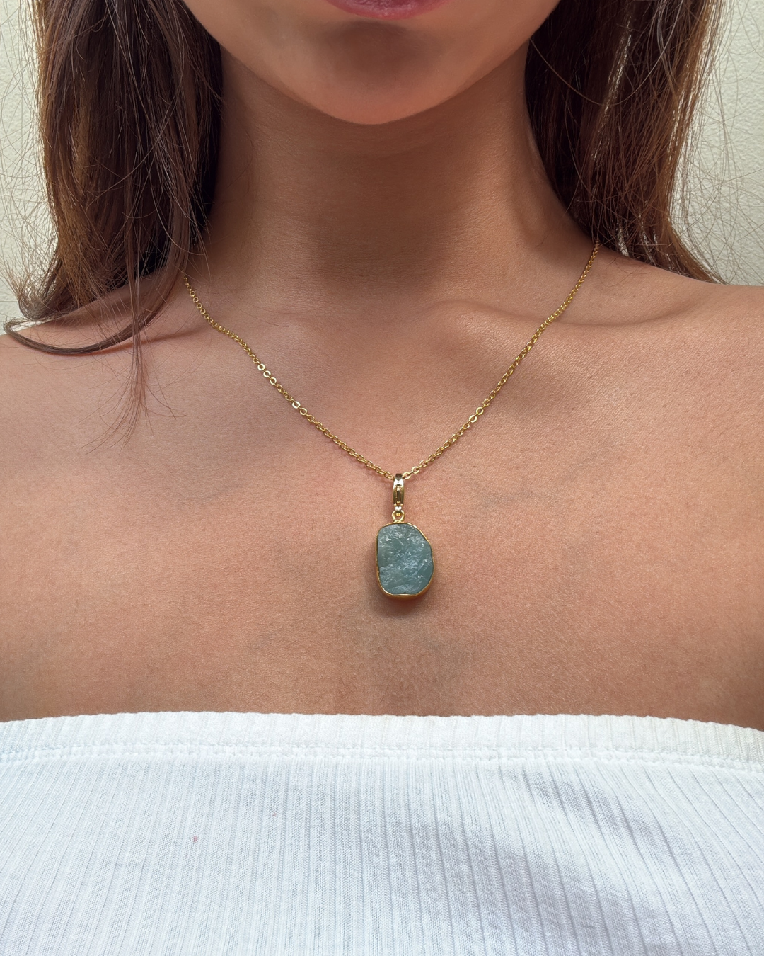 Raw Aquamarine Pedant (Big)
