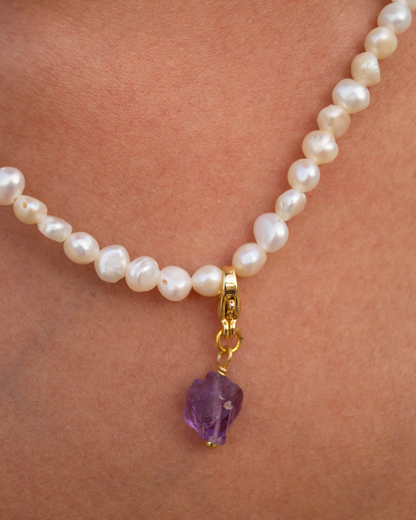 Raw Amethyst Pendant