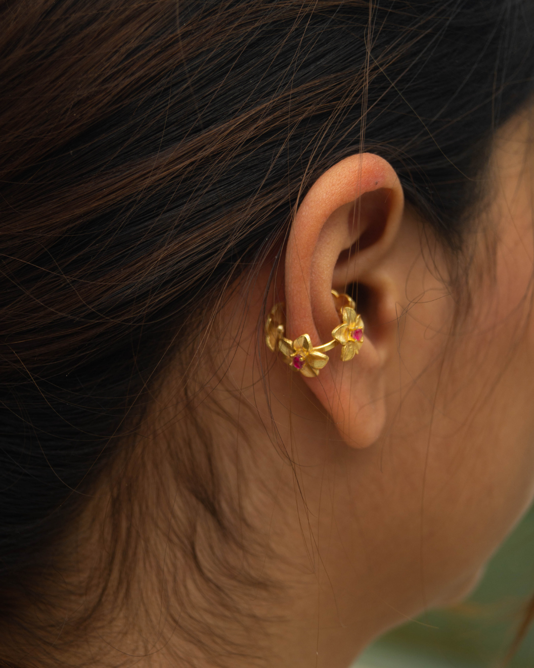 Plumeria Ear Cuff