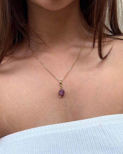 Raw Ruby Pendant