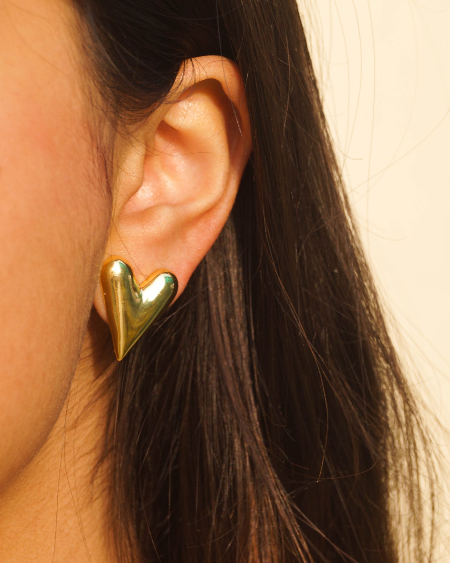 Gilded Heart Studs