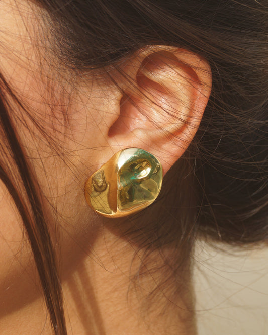 Gold-dipped Lava Studs