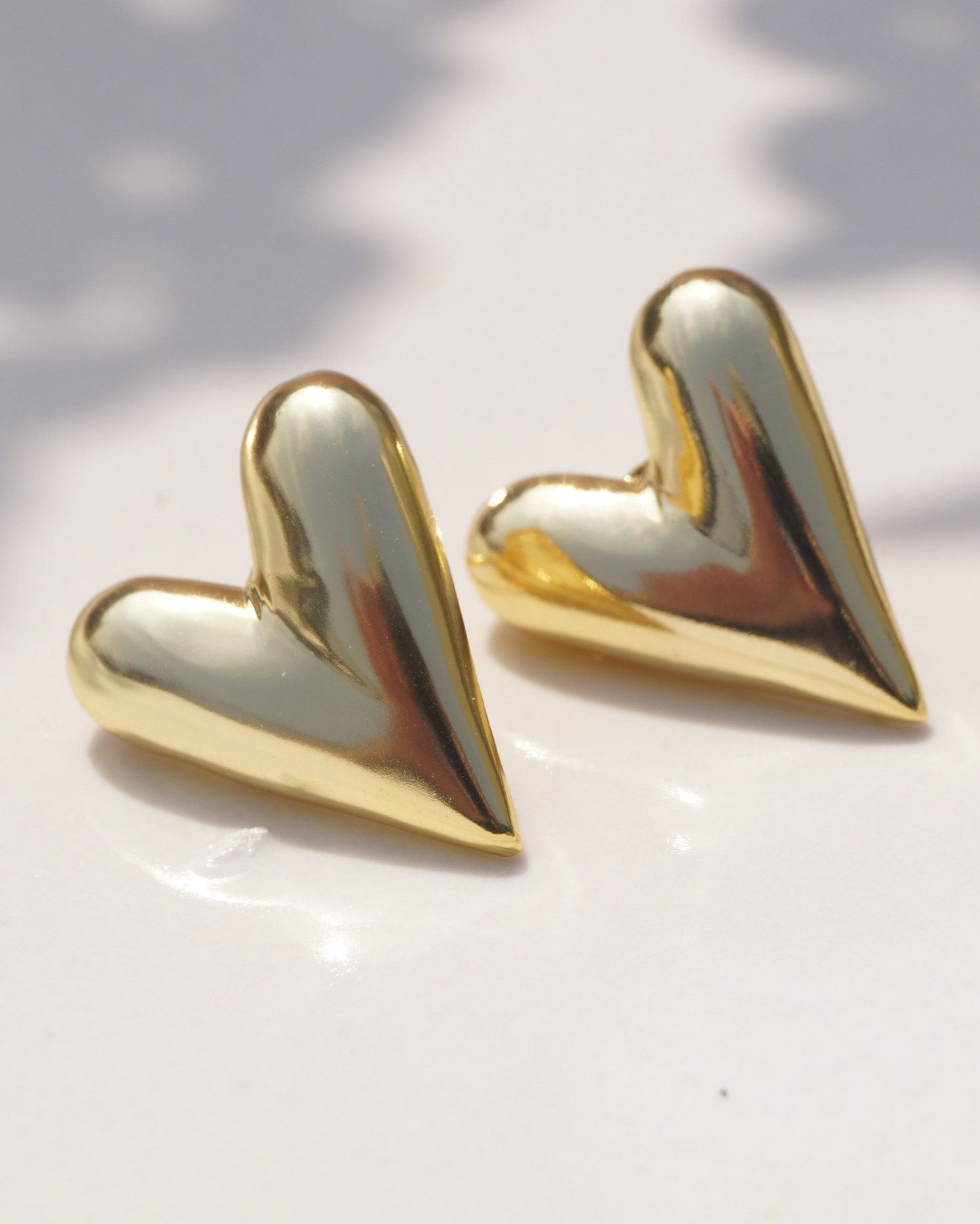 Gilded Heart Studs